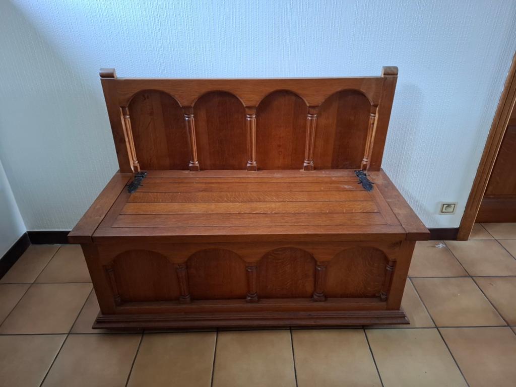 Vintage houten opbergkist, Ophalen