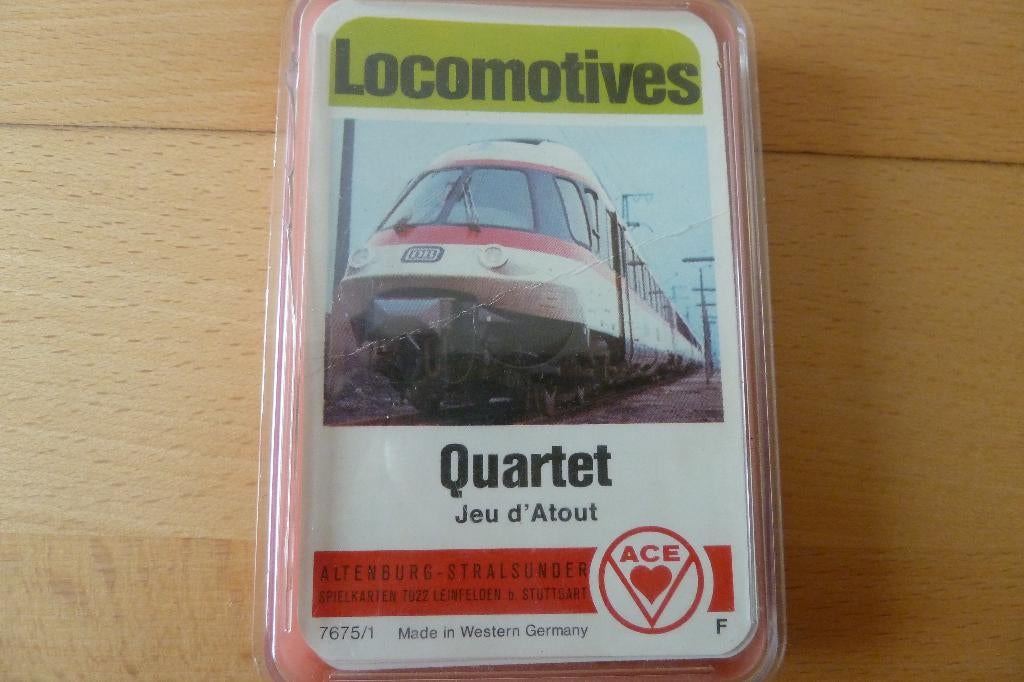 Jeux d'atout QUARTET Locomotives (Vintage), Enlèvement, Utilisé