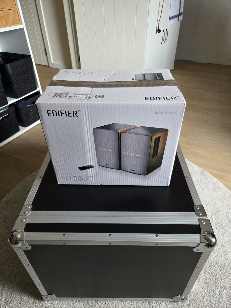 Edifier R1280T Bookshelfspeakers – Bruin, Audio, Tv en Foto, Luidsprekerboxen, Gebruikt, Afstandsbediening, Minder dan 60 watt