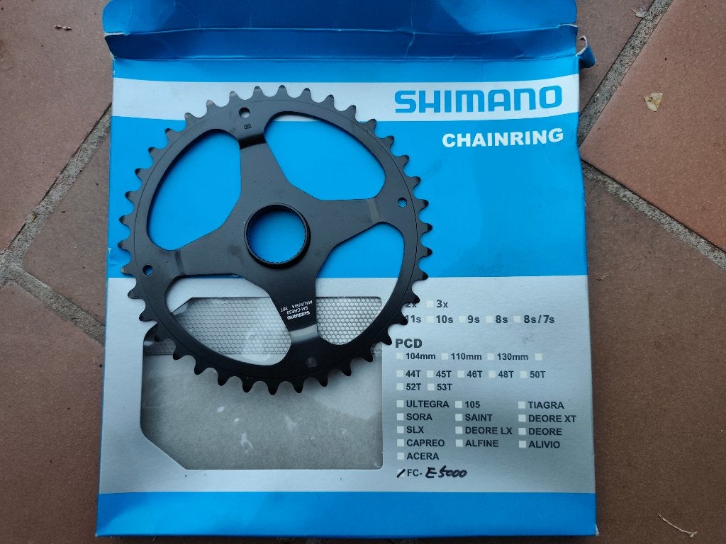 Nieuw Shimano SM-CRE50 Kettingblad (38T) voor E-Bike, Fietsen en Brommers, Ophalen, Nieuw, Band, Shimano