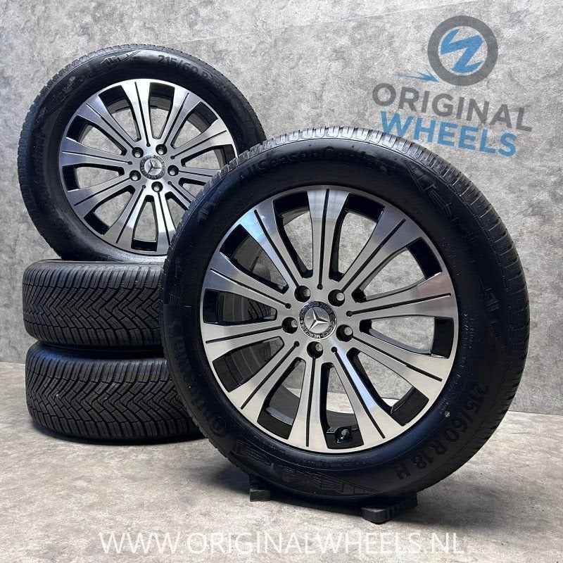 18 inch originele velgen + all season banden Mercedes EQA EQ, Pneus et Jantes, 215 mm, 4 Saisons, -