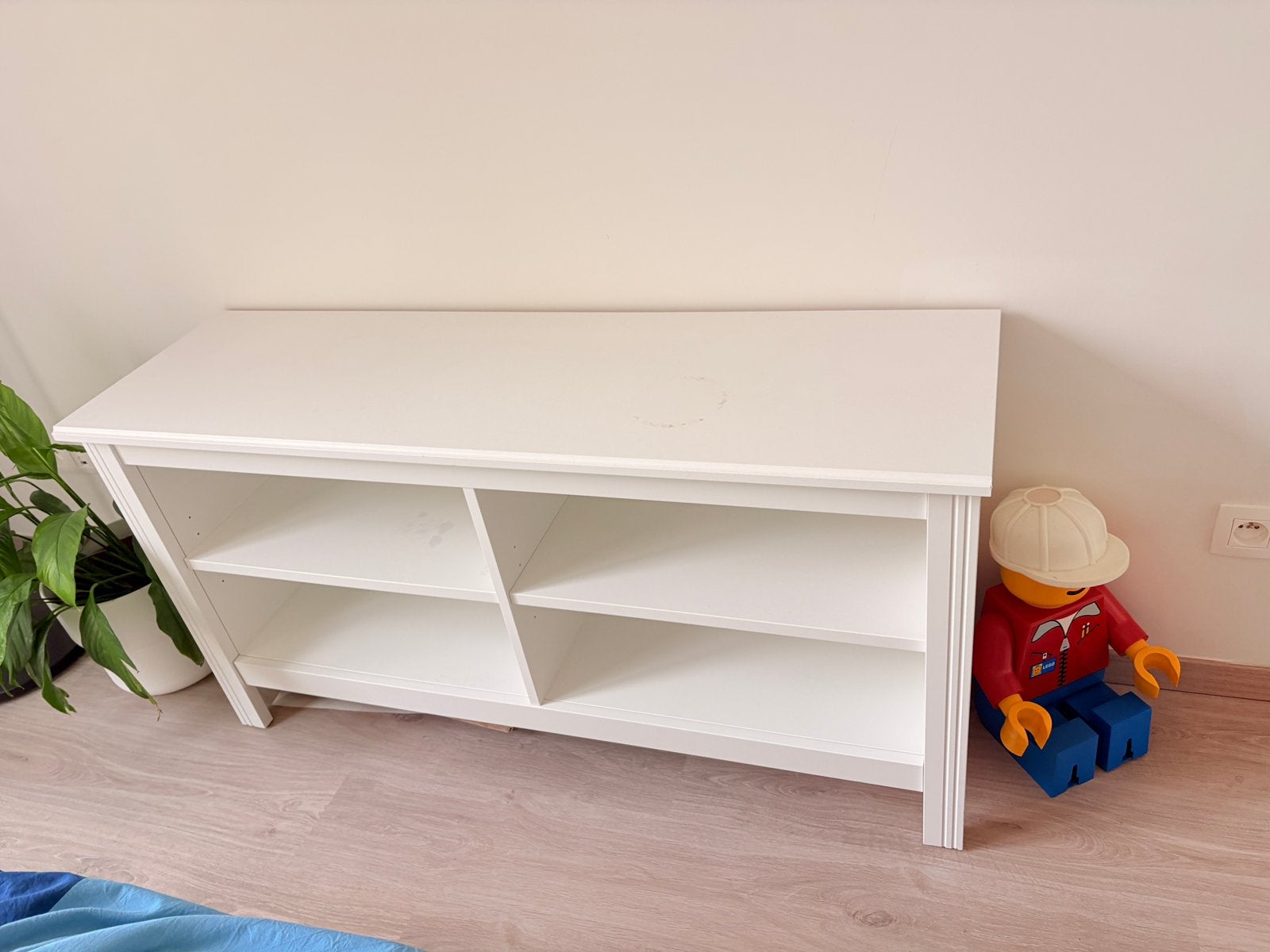 Witte tv-standaard, Ophalen, Gebruikt, 100 tot 150 cm, Minder dan 100 cm