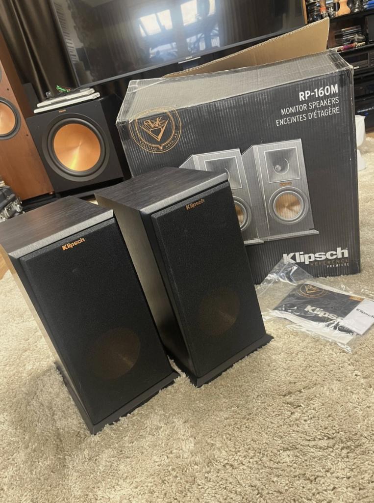 Haut-parleurs d'étagère Klipsch RP-160M, Autres marques, Enlèvement ou Envoi, Utilisé, Haut-parleurs Frontaux, Arrière ou Stéréo