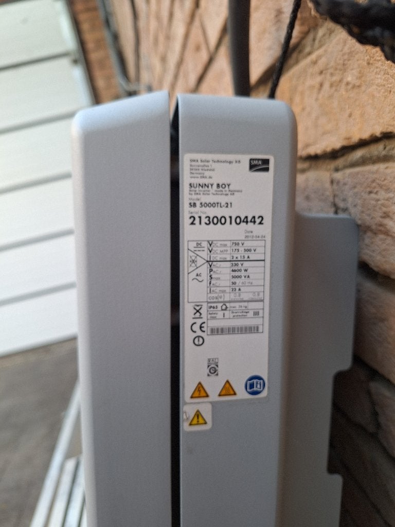 SMA omvormer, Bricolage & Construction, Enlèvement, Utilisé, Autres types, 200 watts-crêtes ou plus