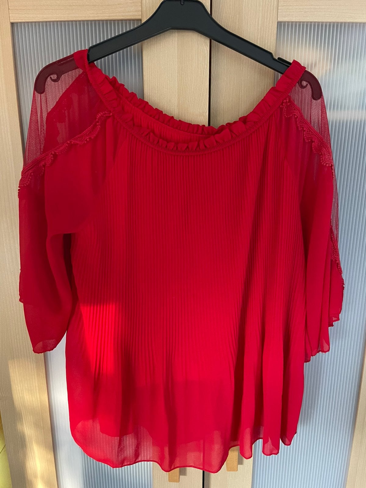 Mooi rood bloesje L, Enlèvement ou Envoi, Comme neuf, Rouge