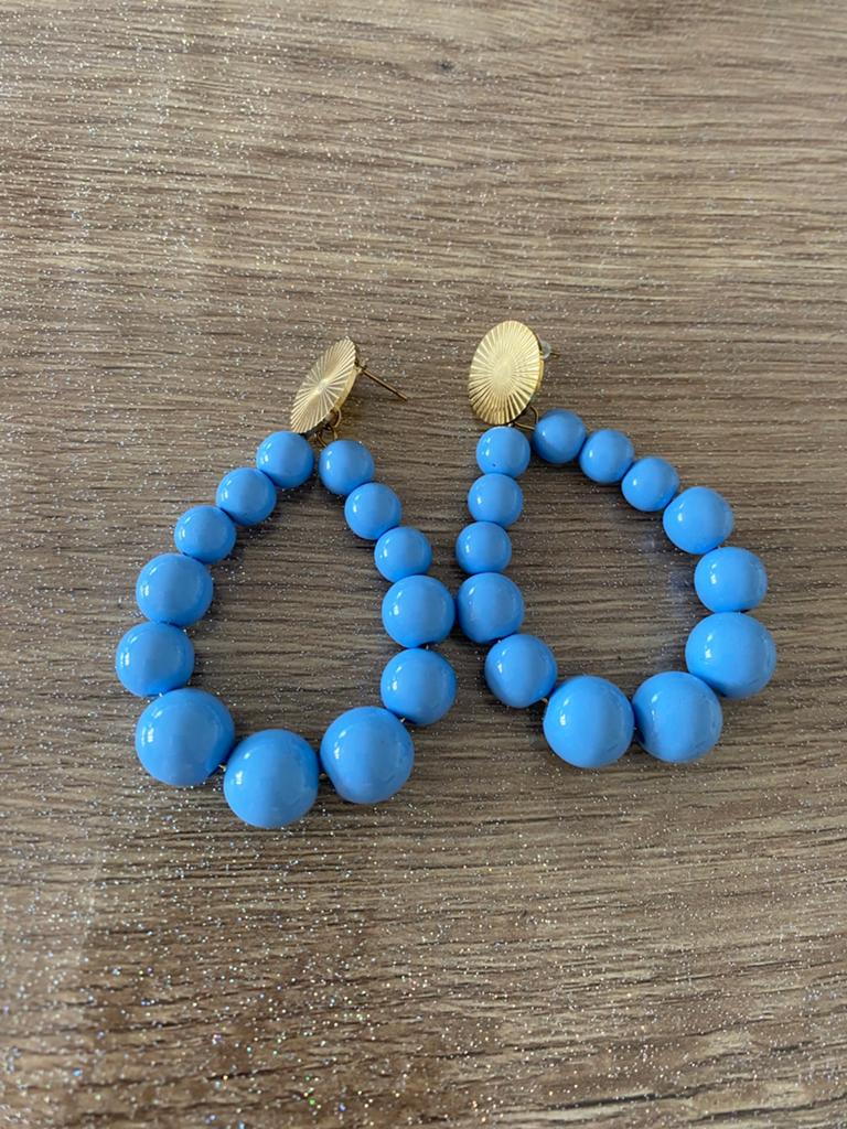 Boucles d’oreilles bleu, Bijoux, Sacs & Beauté, Boucles d'oreilles, Neuf, Enlèvement ou Envoi, Autres matériaux, Bleu