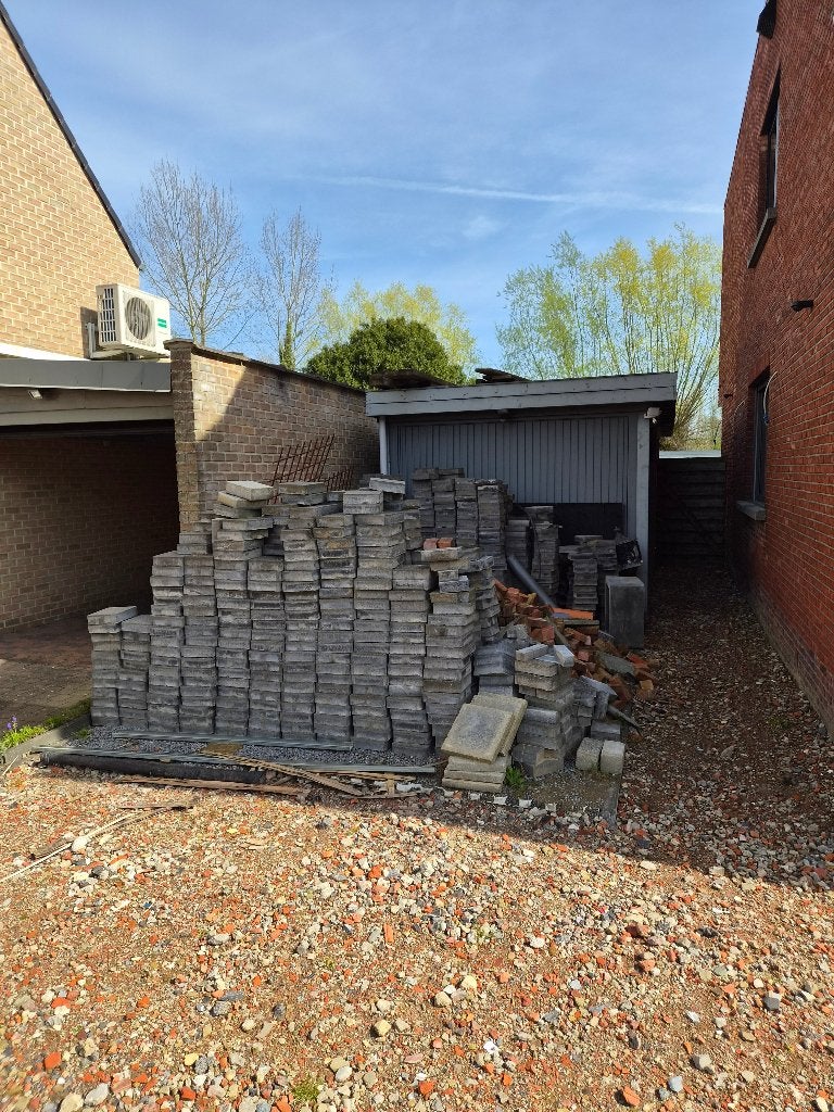 Betonklinkers (21,5 x 21,5 x 6 cm)–Grijs - 70 m², Enlèvement, Briques