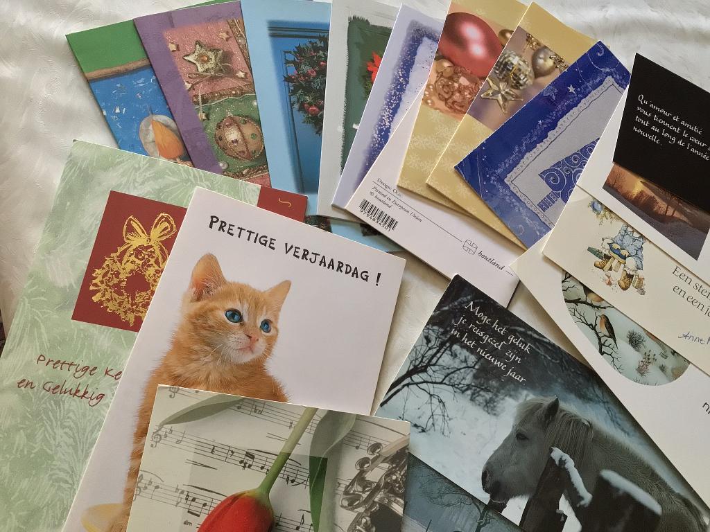 Pakket Houtland postkaarten spreuken enz, Verzamelen, Ophalen of Verzenden