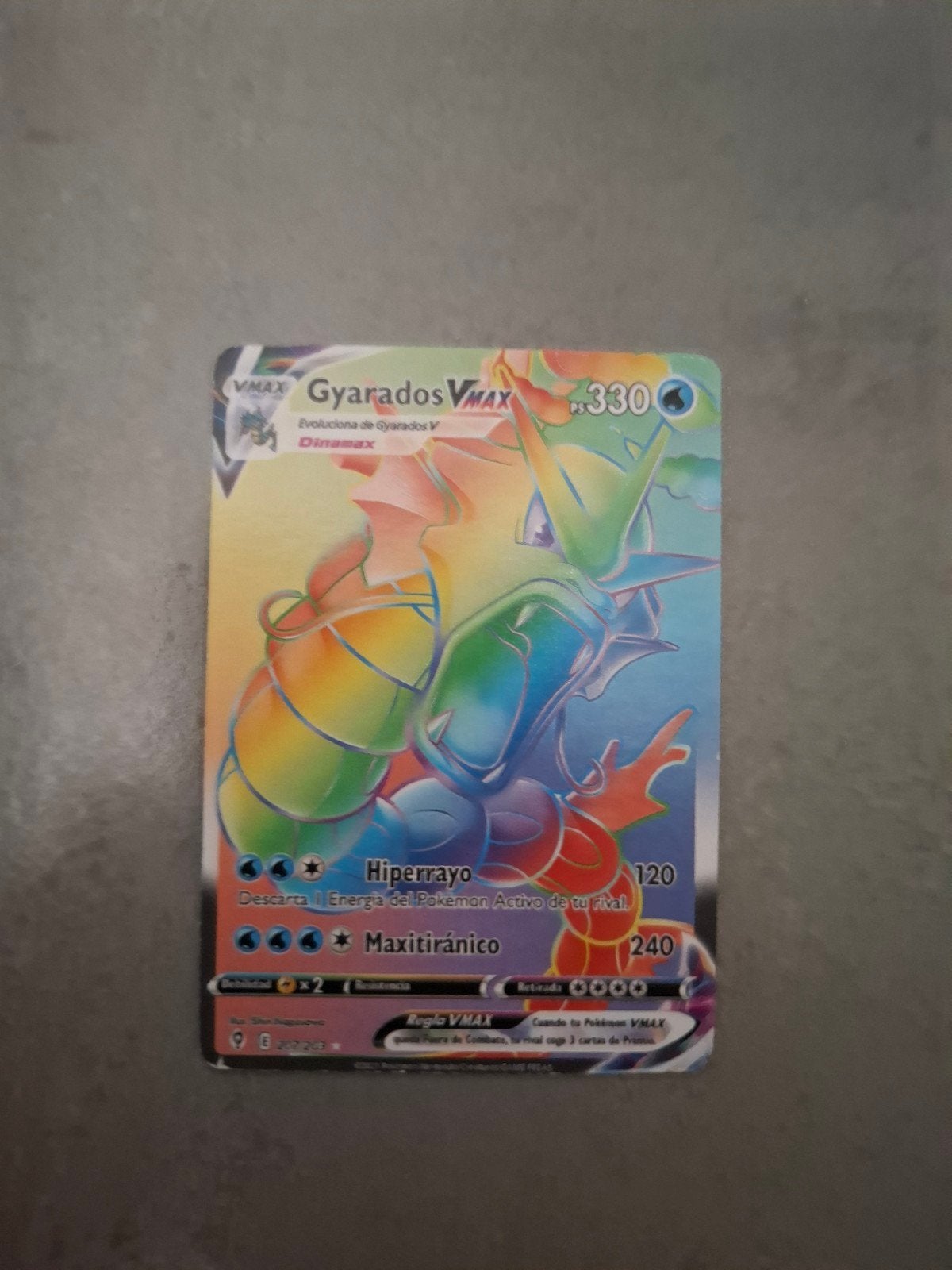 Pokémon kaart gyarados vmax, Enlèvement ou Envoi, Comme neuf, Cartes en vrac