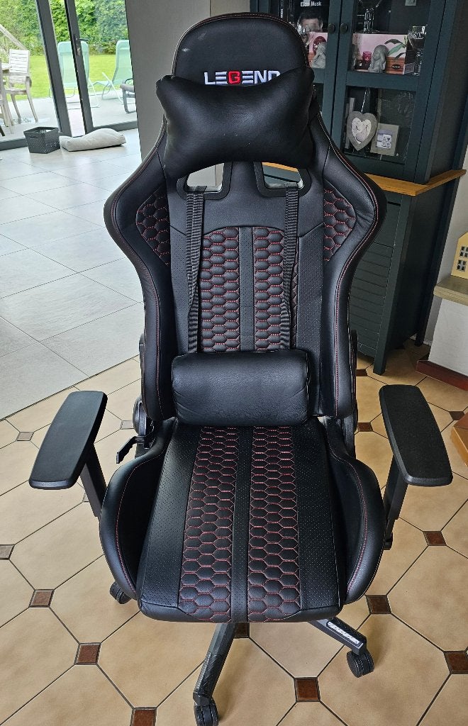 chaise de bureau gaming, Enlèvement, Comme neuf, Noir, Chaise de bureau