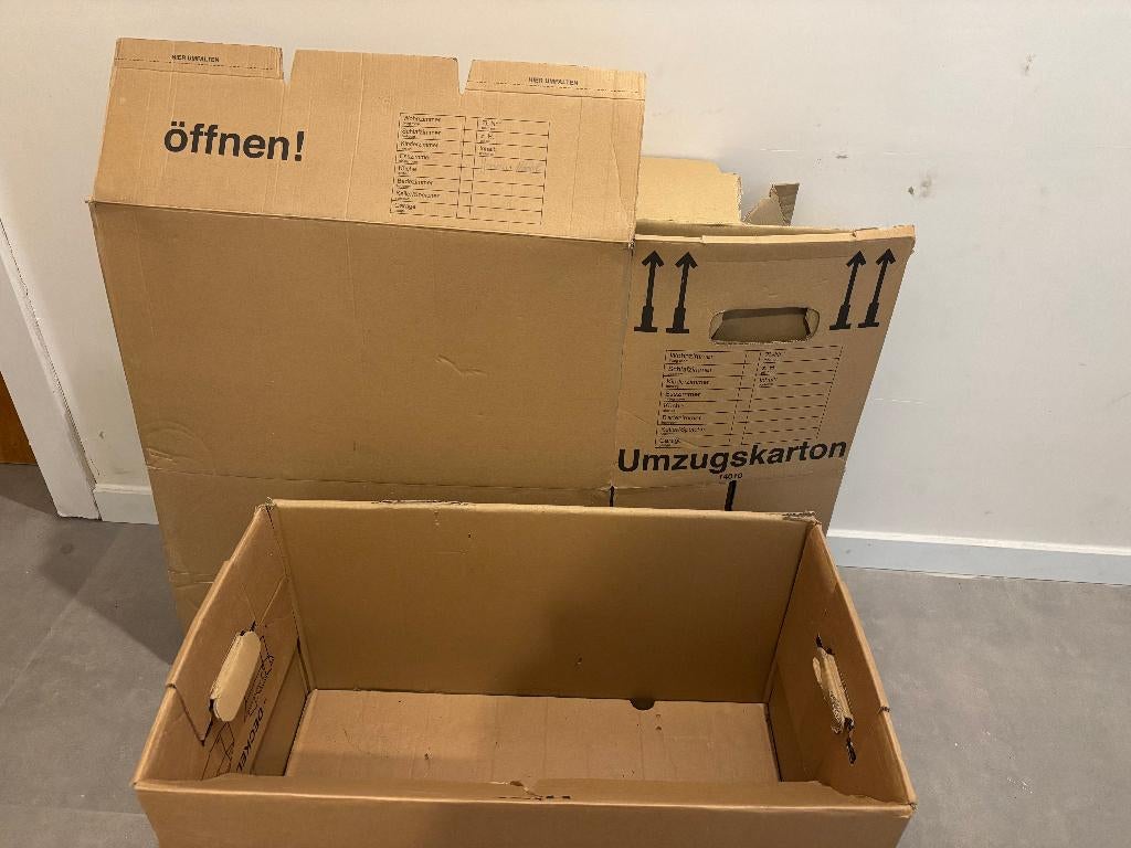 Verhuisdozen, Doe-het-zelf en Bouw, Ophalen, Opvouwbaar, 50 tot 75 cm, Minder dan 40 cm