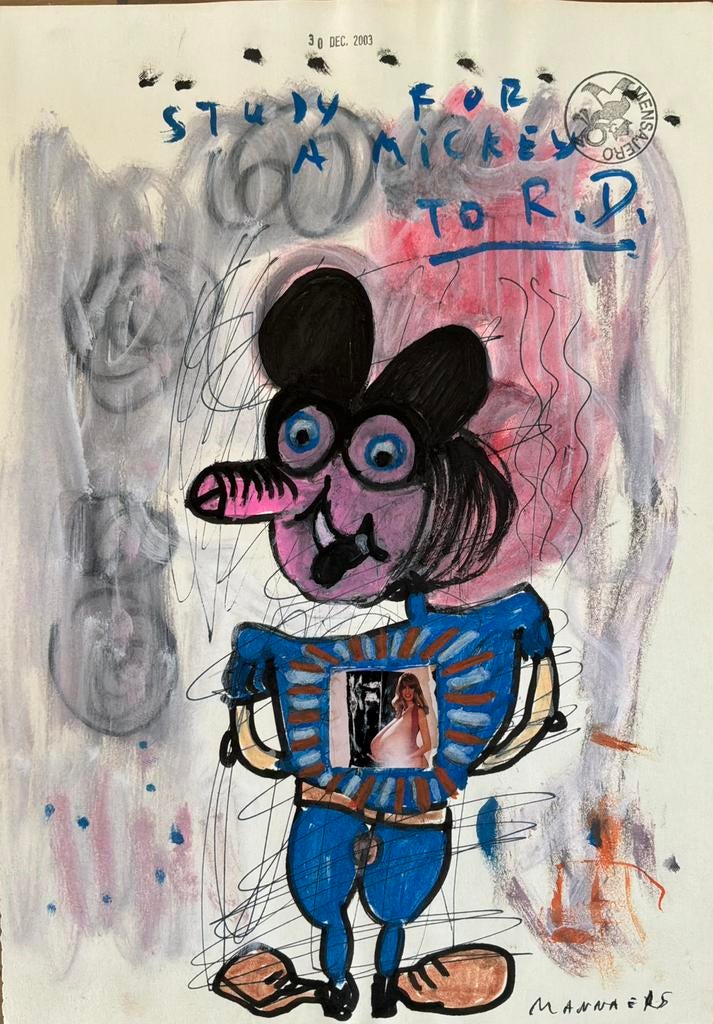 Origineel werk op papier Werner Mannaers, Ophalen of Verzenden