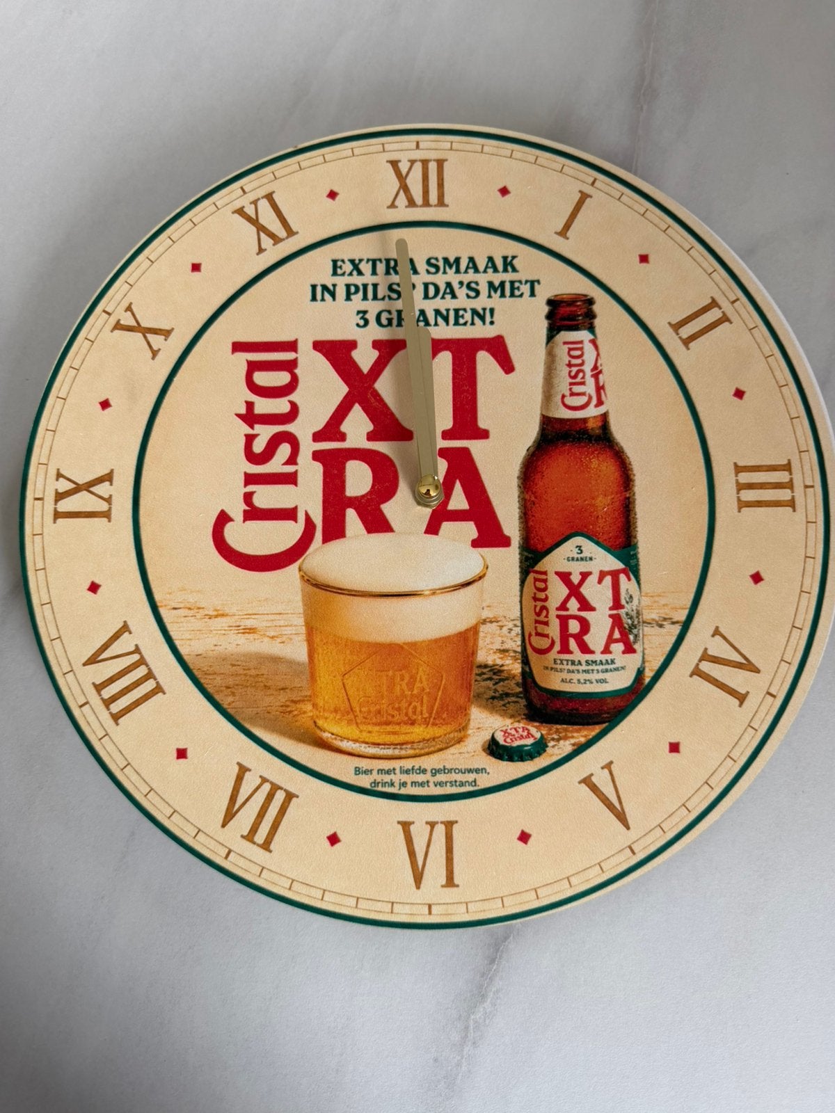Grande horloge murale Cristal Alken 30cm - rétro vintage, Neuf, Enlèvement ou Envoi, Rétro, Analogique
