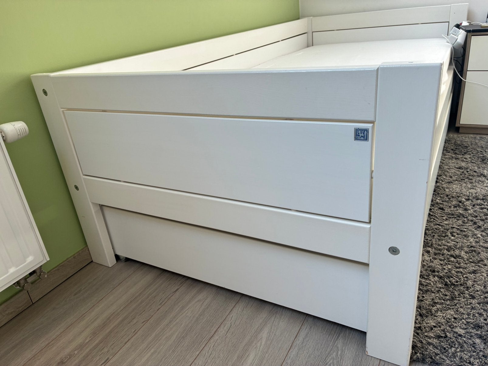 Bed lifetime, bedlade & Kast, Huis en Inrichting, Ophalen, Zo goed als nieuw, Wit