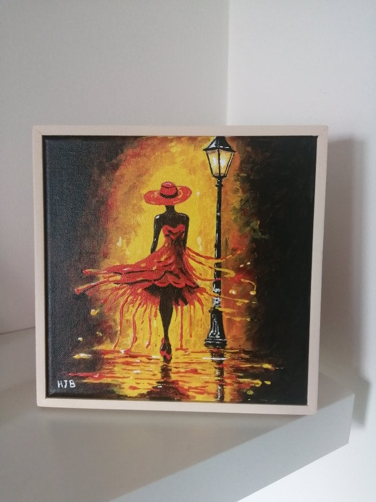 artistiek schilderijtje van danseres, Enlèvement