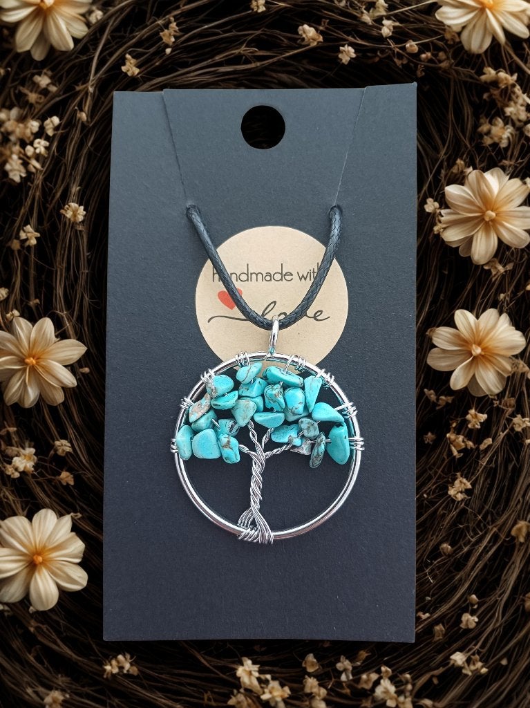 MiniRebel - Tree of life (handmade), Handtassen en Accessoires, Kettingen, Overige kleuren, Nieuw, Ophalen of Verzenden, Steen of Mineraal