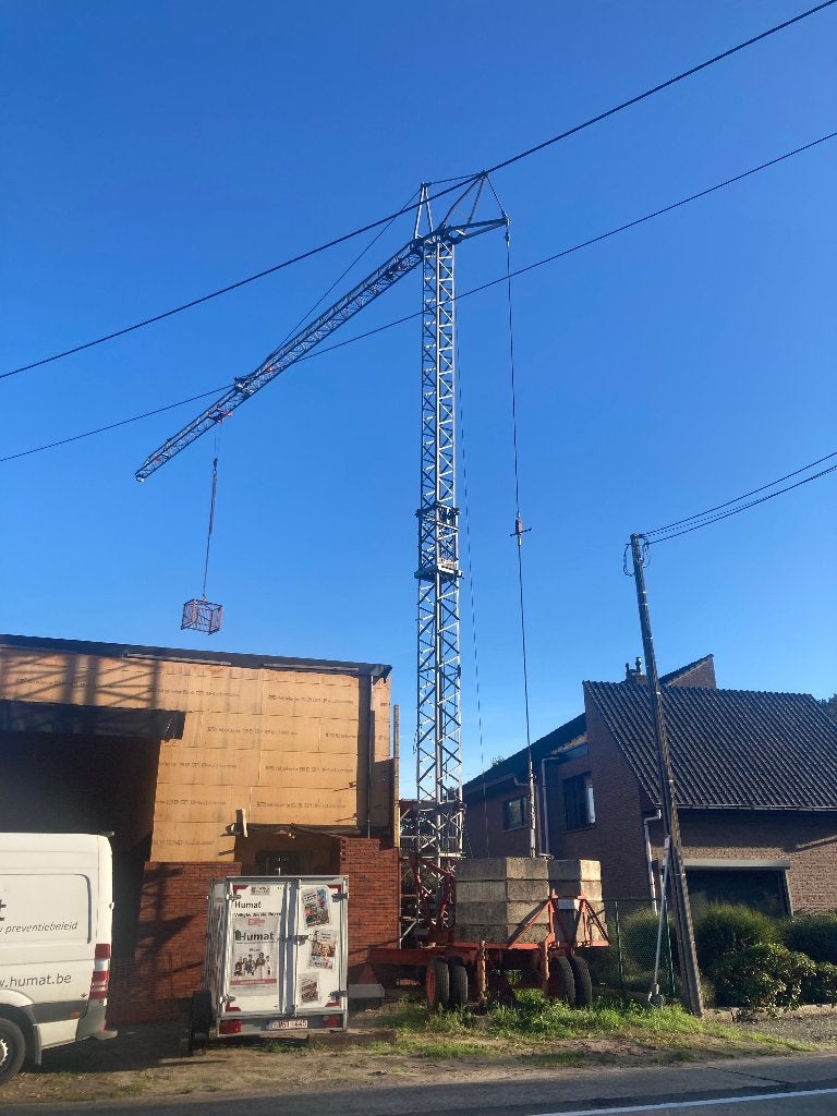 Bouwkraan 18m merk LMB Bj1982, Bricolage & Construction, Enlèvement, Utilisé