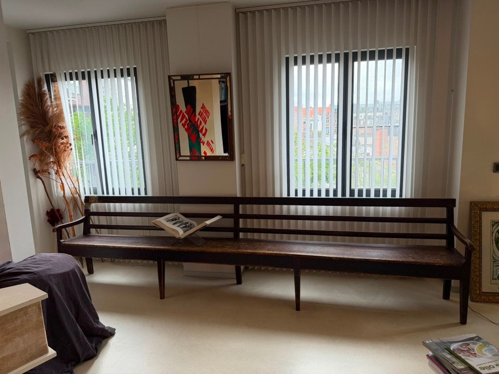 Houten bank, Maison & Meubles, Canapés | Salons, Moins de 75 cm, Banc droit, Enlèvement, Utilisé