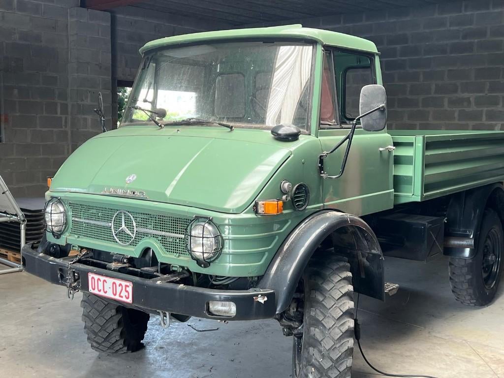 Mercedes Unimog 404–1975 Slechts 15.519 km Uniek exemplaar, Auto's, Handgeschakeld, Vierwielaandrijving, Particulier, 2 zetels