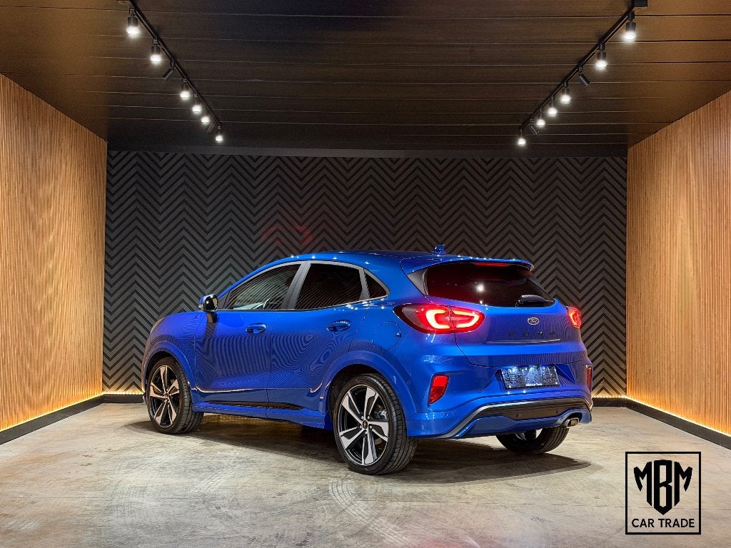 ✅ Ford Puma 1.0 EcoBoost ST-Line 12 Maanden GARANTIE, Voorwielaandrijving, Dealer onderhouden, Blauw, Leder