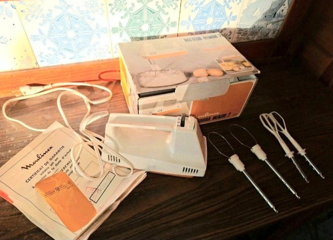 Batteur vintage Moulinex orange, Enlèvement ou Envoi