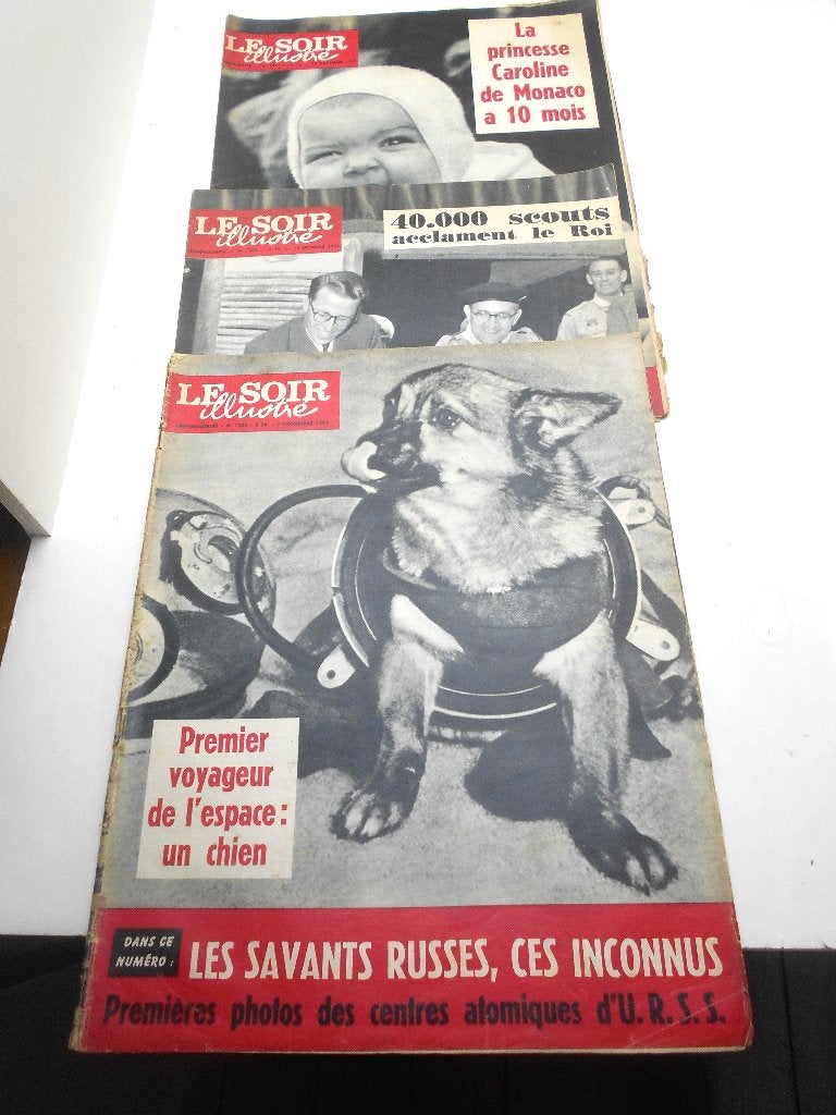 lot de 3 anciennes revues 1957 " Le soir illustré ", Livres, Enlèvement ou Envoi