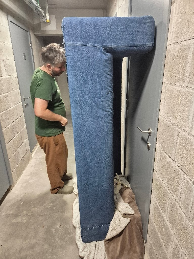 KLIPAN tweezit IKEA jeans, Ophalen, Hout, 150 tot 200 cm, Tweepersoons