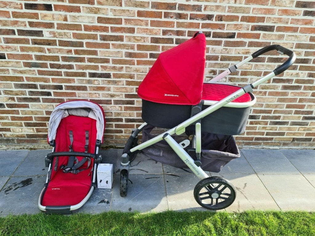 Top buggy UppaBaby Vista bordeaux, Enfants & Bébés, Enlèvement, Utilisé, Autres marques, Protection de pluie