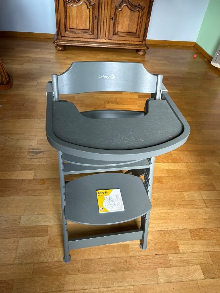 Chaise haute évolutive en bois Safety 1st Timba (Gris), Enlèvement, Utilisé, Chaise évolutive, Coulissant