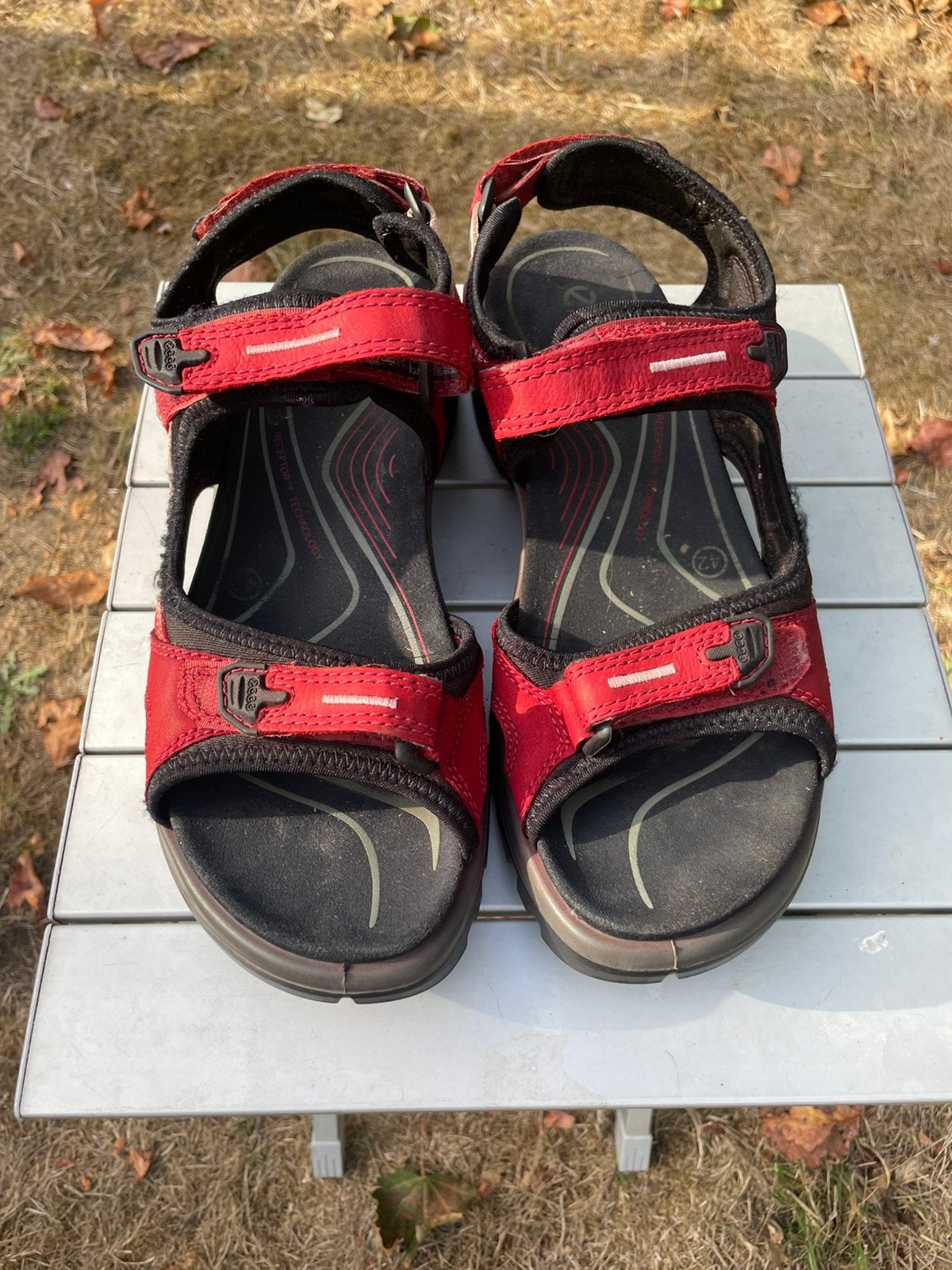 Wandelsandalen Ecco maat 42, Kleding | Dames, Schoenen, Ophalen, Sandalen of Muiltjes, Gedragen, Rood