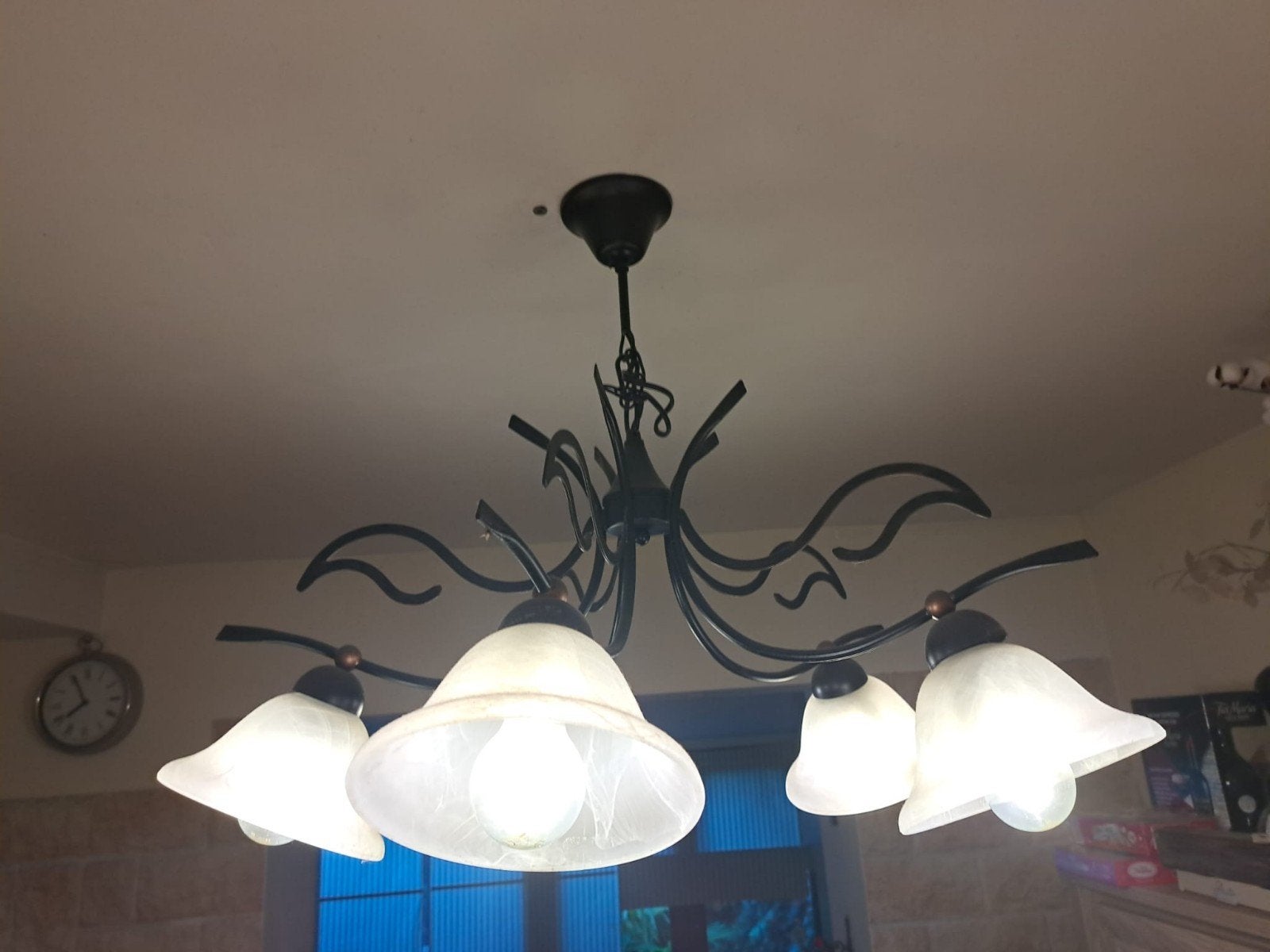 decoratieve plafondlamp, Ophalen, Metaal