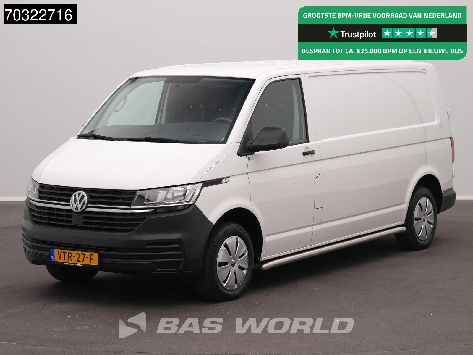 Volkswagen Transporter 110pk L2H1 Airco Parkeersensoren Euro, Stof, Gebruikt, Euro 6, 4 cilinders