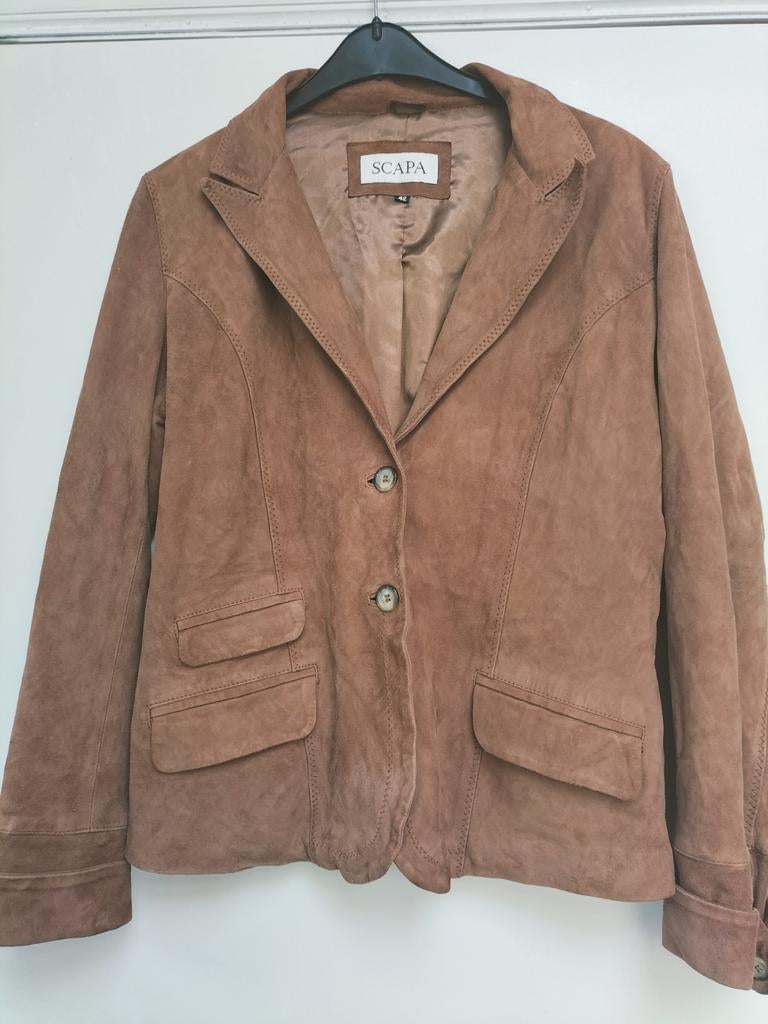 Scapa,  reebruin jasje van echt suède leder 42, Kleding | Dames, Ophalen of Verzenden, Jasje