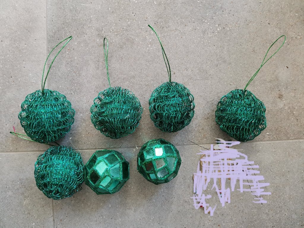 lot de 7 boules de Noël/boules disco bleu vif/turquoise, Enlèvement ou Envoi, Comme neuf