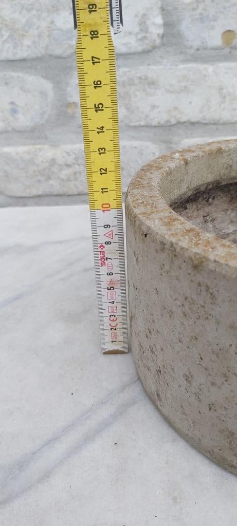 Bloempot rond in beton, Tuin en Terras, Ophalen, Rond, Beton