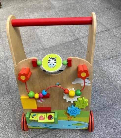 Multifunctioneel houten loopwagentje voor kinderen, Kinderen en Baby's, Ophalen of Verzenden, Zo goed als nieuw
