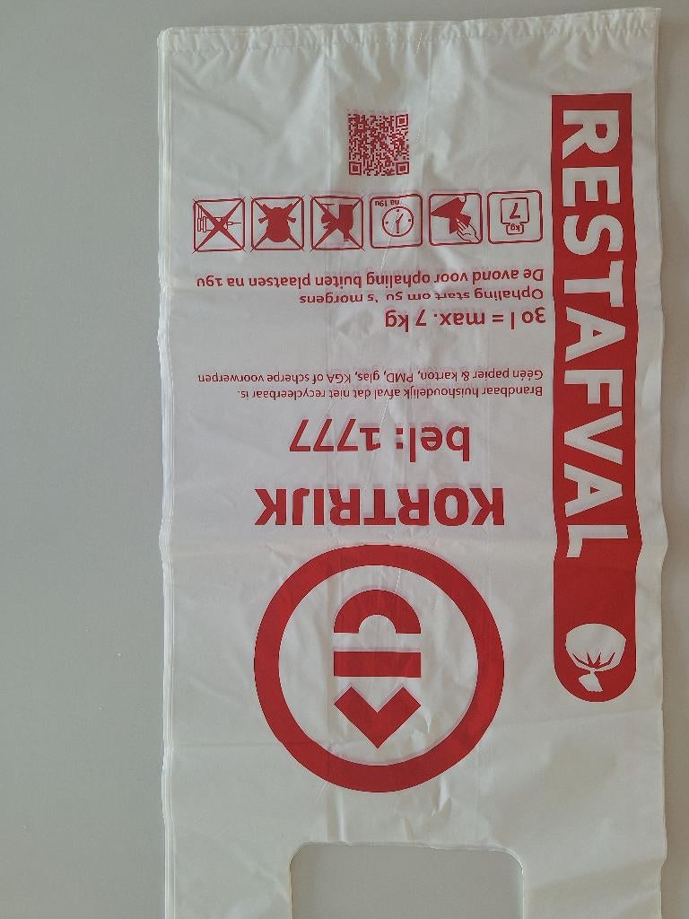 Vuilzakken Kortrijk, Maison & Meubles, Accessoires pour la Maison | Poubelles, Enlèvement, Neuf, Autres matériaux