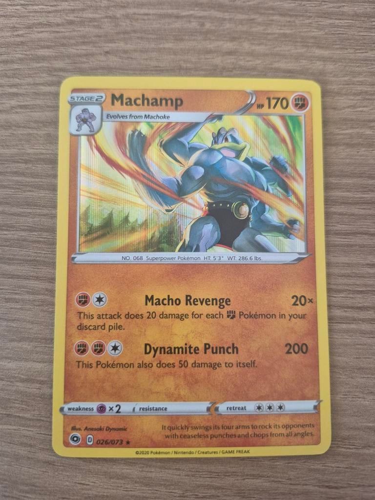 Machamp 026/073, Ophalen of Verzenden, Zo goed als nieuw, Losse kaart, Foil