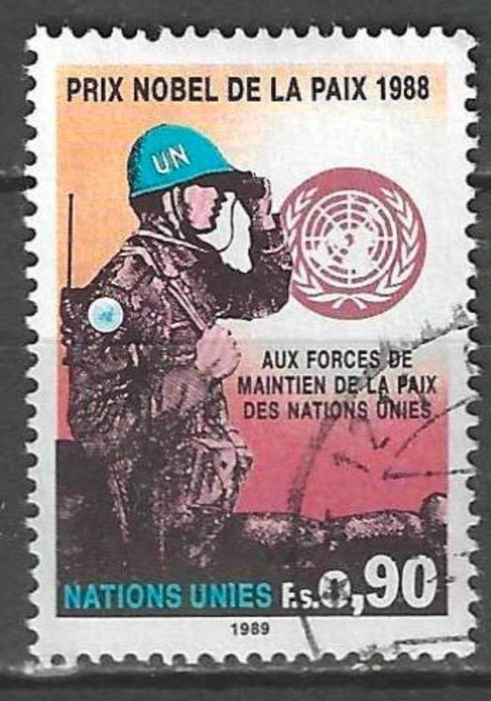 ONU Genève 1989 - Yvert 175 - Prix Nobel de la paix (ST), Timbres & Monnaies, Envoi, Affranchi