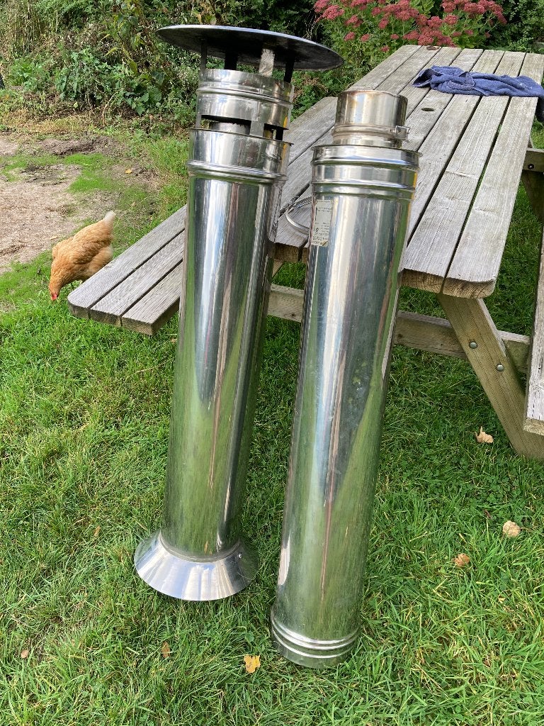 conduit de cheminée inox isotip joncoux 125, Maison & Meubles, Enlèvement, Utilisé, Cheminée au bois