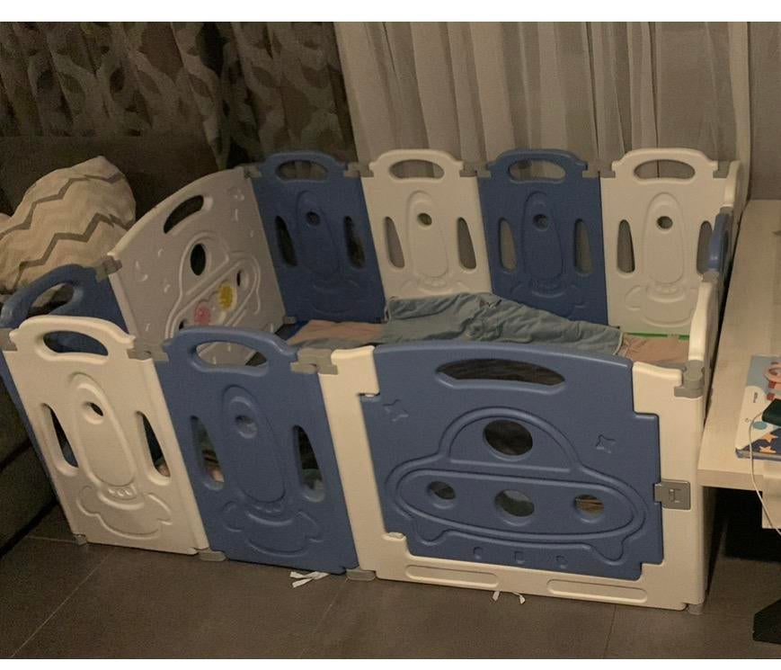 Parc bébé modulable avec porte, Enlèvement, Comme neuf, Carré