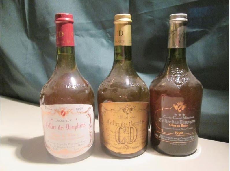 3x vins français - Cellier des dauphins - Côtes du Rhône, Enlèvement ou Envoi, Pleine, Comme neuf, Vin rouge