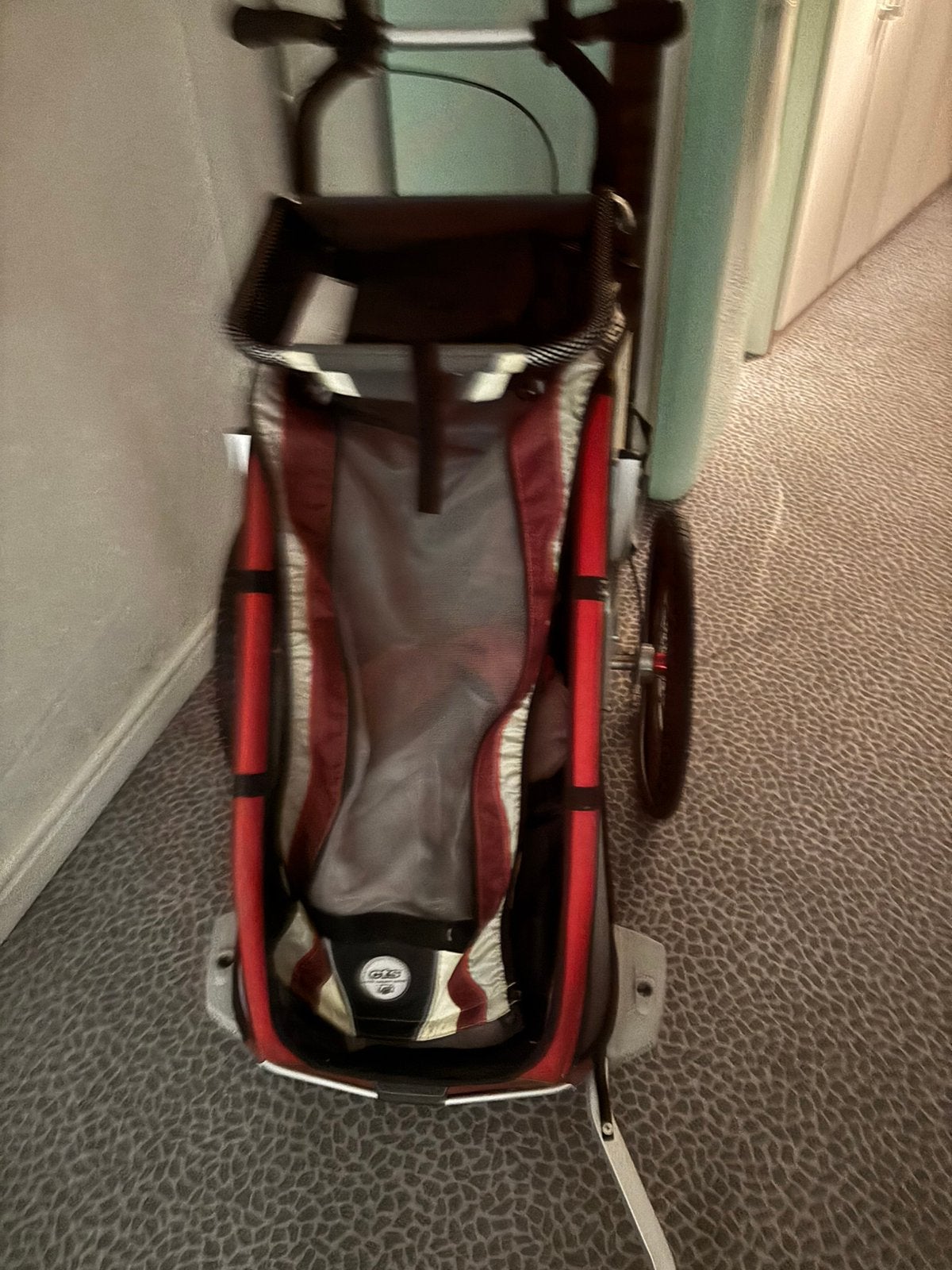 Thule Chariot CX1 fietskar / kinderkar – rood/grijs, Ophalen, Zo goed als nieuw