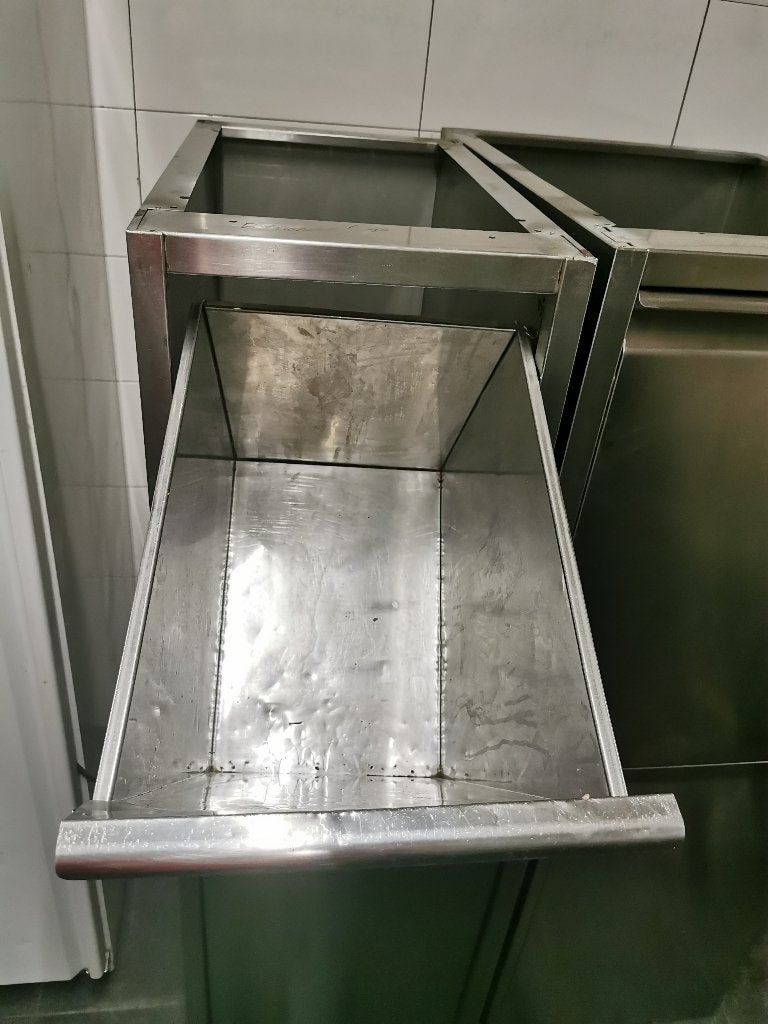 poubelles battante inox, Maison & Meubles, Inox, 40 litres ou plus, Enlèvement, Utilisé