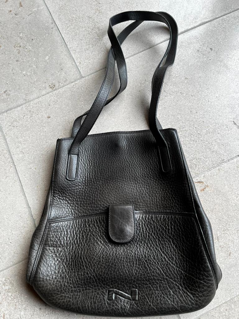 Handtas Nathan-Baume, Handtassen en Accessoires, Tassen | Schoudertassen, Overige merken, Gebruikt, Zwart, Ophalen of Verzenden