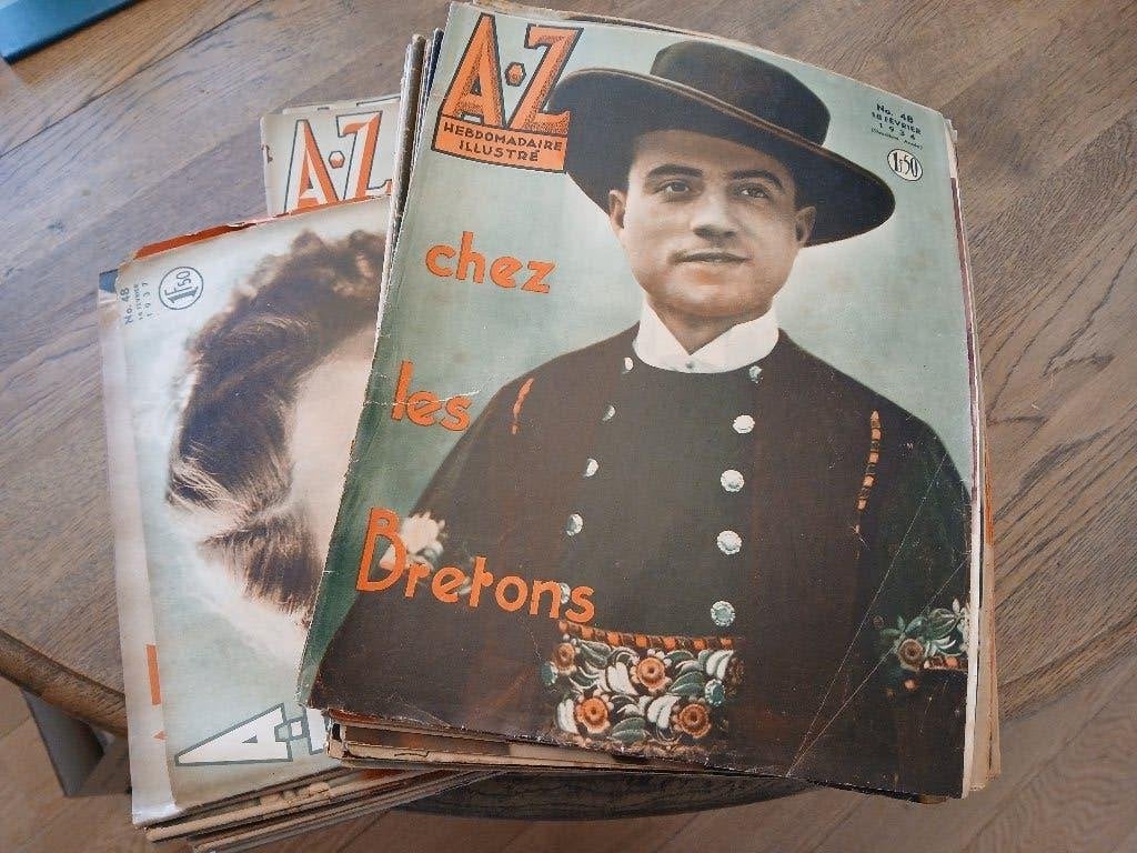 Lot de 113 magazines AZ de 1932 a 1937, Livres, Enlèvement