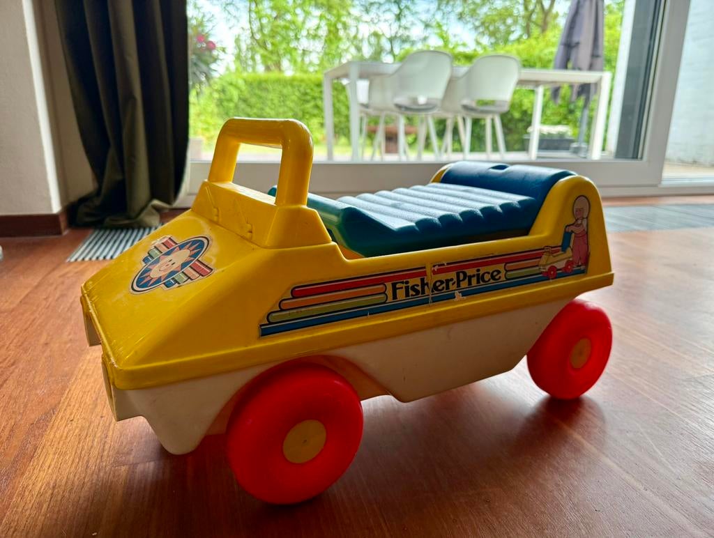 Vintage Fisher Price loopwagentje, Ophalen, Gebruikt, Auto of Voertuig