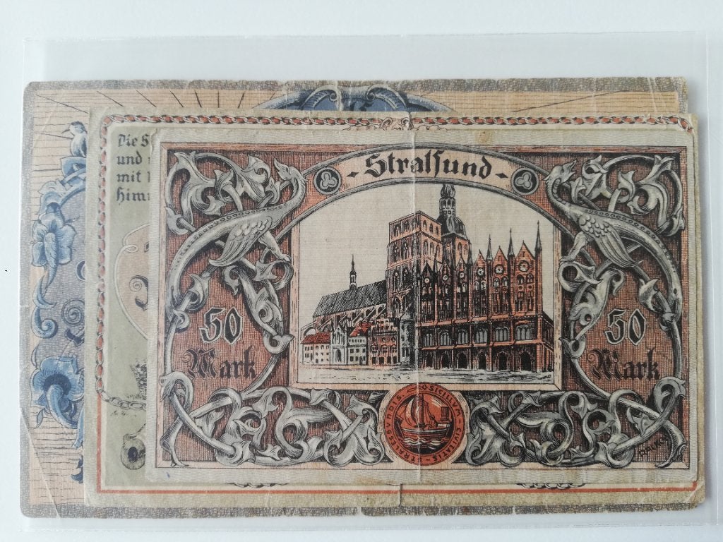 650 mark de 1922 notgeld Stralsund, Envoi
