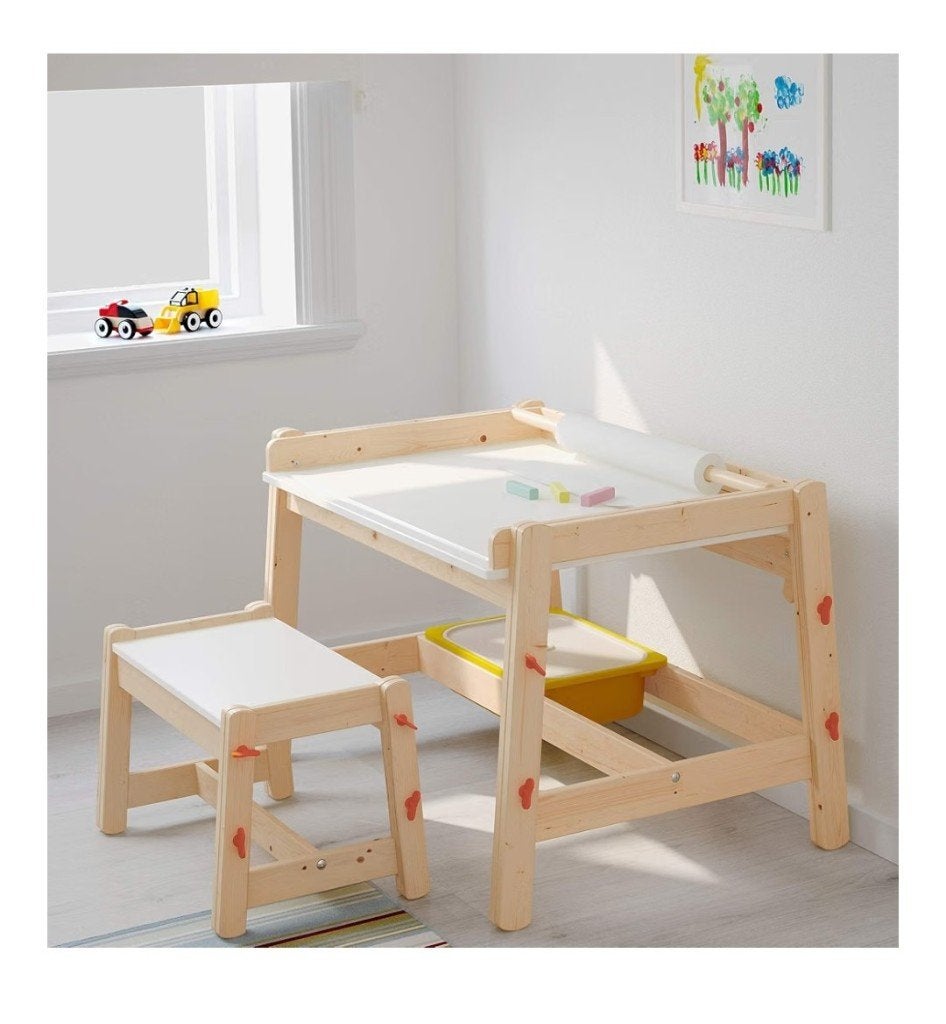 Bureau/tafel kinderen, Huis en Inrichting, Gebruikt, Scandinavisch, Hout, In hoogte verstelbaar