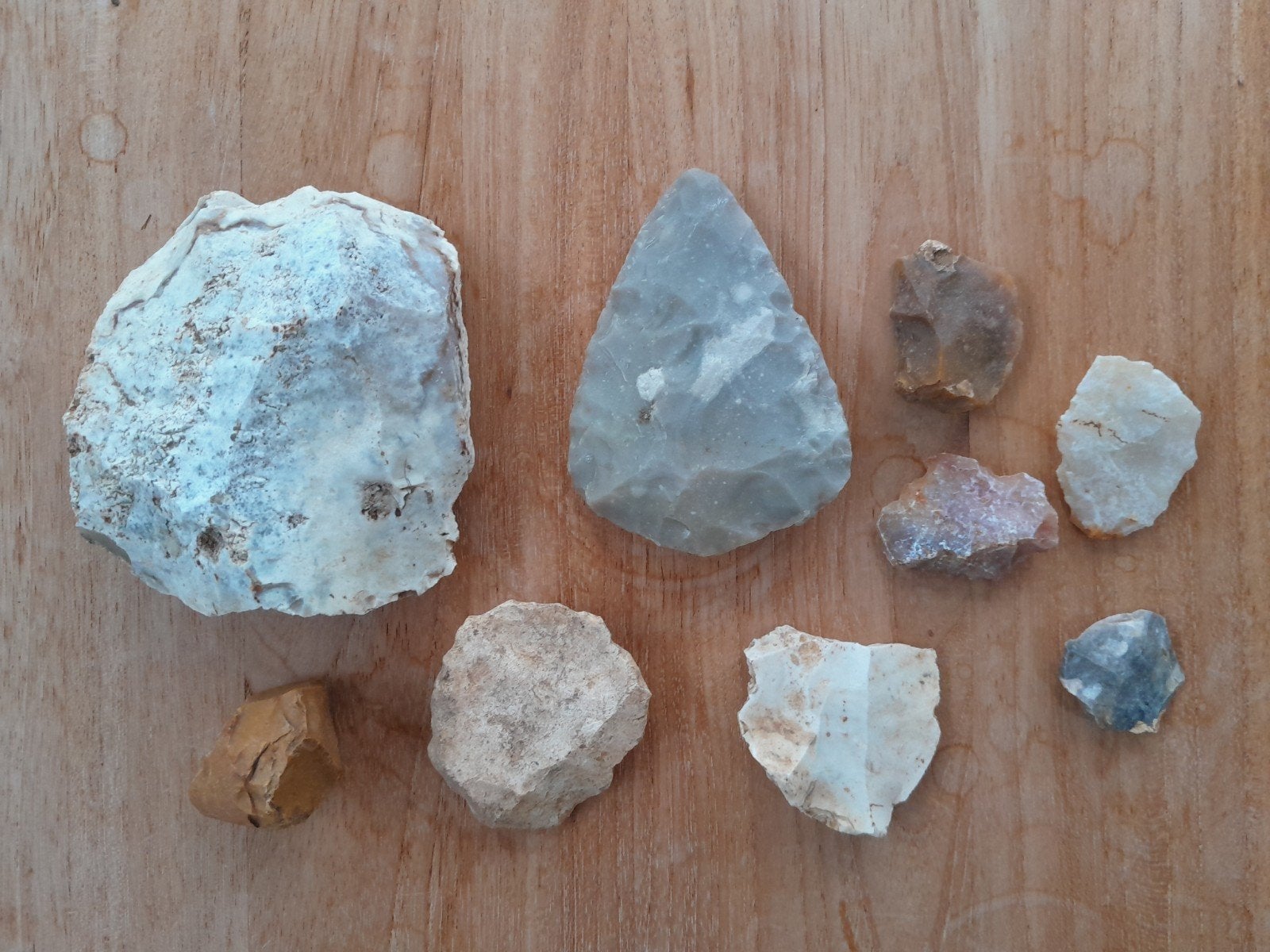 Lot de l'âge de pierre (découverte du sol, hache, biface, si, Collections, Enlèvement ou Envoi
